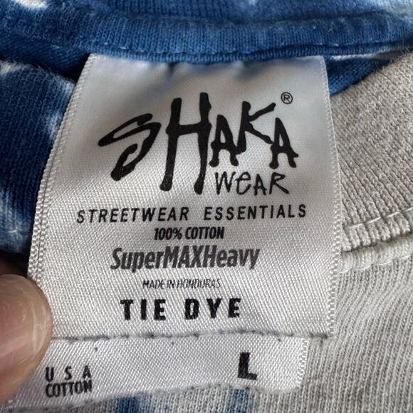 STOKED SNOW Embroidered Unisex Over-sized Tie-dye Thick Cotton T-shirt Size L - Picture 5 of 5